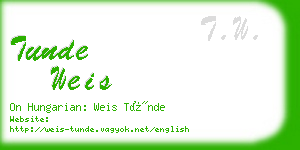 tunde weis business card